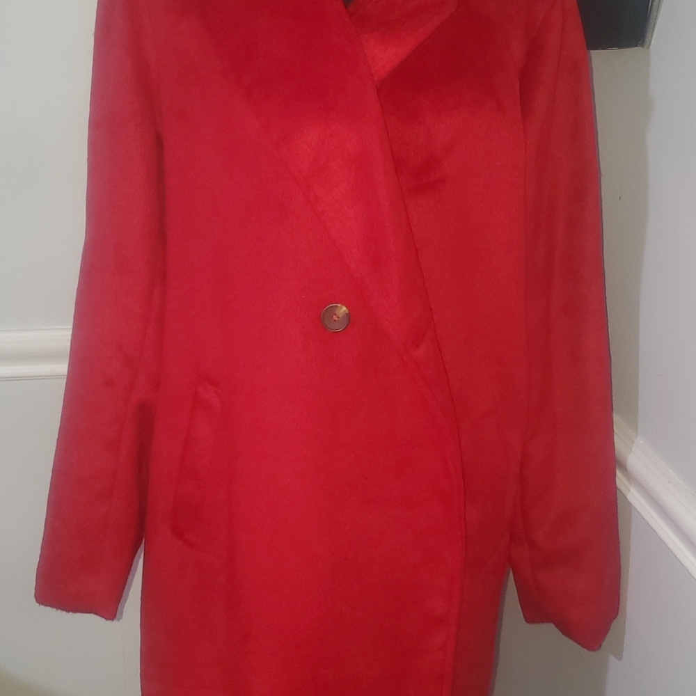 Fashion Nova Vibrant Red Pea Coat